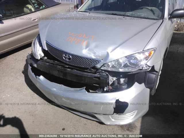 4T1BE32K15U965875 - 2005 TOYOTA CAMRY LE/XLE/SE SILVER photo 6