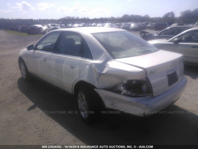 WAUEA88D4VA010456 - 1997 AUDI A4 2.8 QUATTRO WHITE photo 3