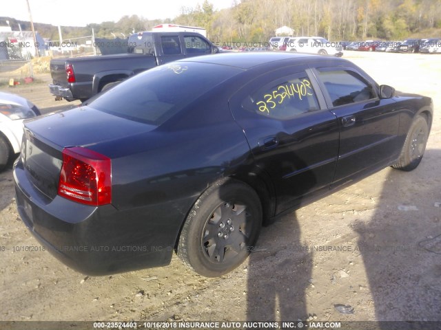 2B3KA43R57H873676 - 2007 DODGE CHARGER SE/SXT BLACK photo 4