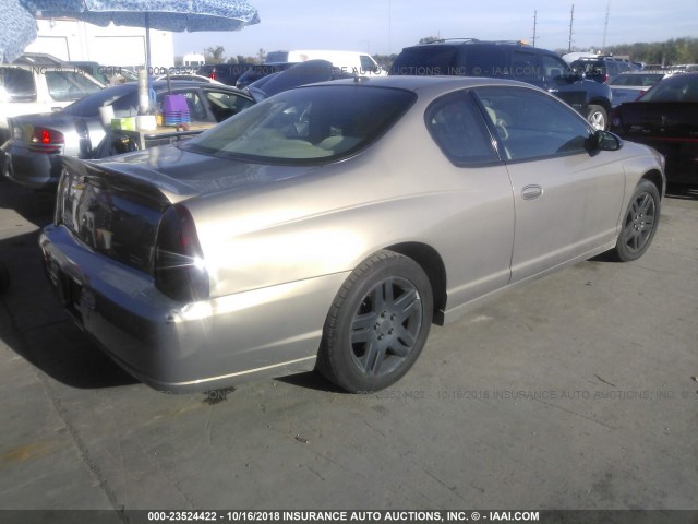 2G1WK16K879223222 - 2007 CHEVROLET MONTE CARLO LT GRAY photo 4