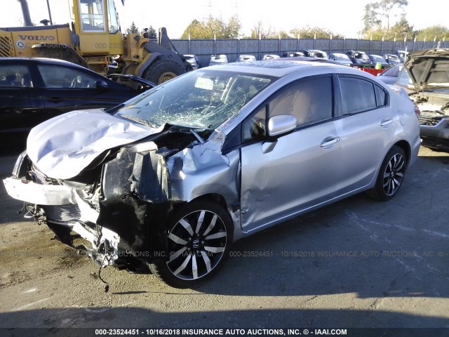 19XFB2F94EE052722 - 2014 HONDA CIVIC EXL 银色 照片 2