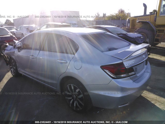 19XFB2F94EE052722 - 2014 HONDA CIVIC EXL SILVER photo 3