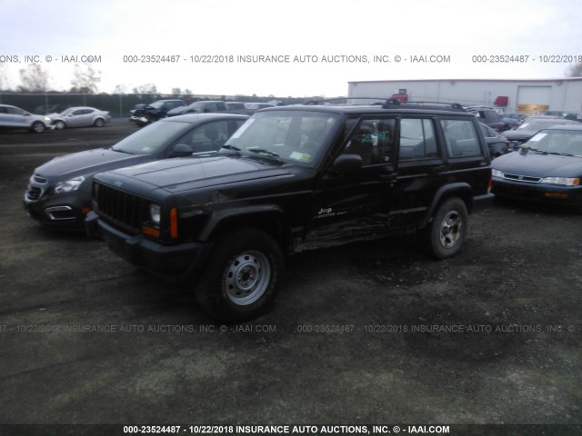 1J4FF68S2XL514954 - 1999 JEEP CHEROKEE SPORT/CLASSIC BLACK photo 2