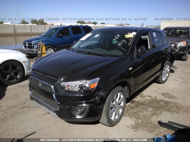 4A4AP3AU1FE049313 - 2015 MITSUBISHI OUTLANDER SPORT ES BLACK photo 2