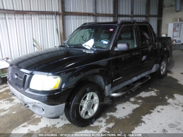 1FMZU67E71UC84359 - 2001 FORD EXPLORER SPORT TR  BLACK photo 2