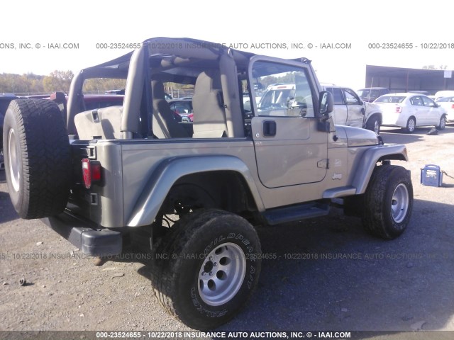 1J4FA59S83P351429 - 2003 JEEP WRANGLER / TJ SAHARA GRAY photo 4