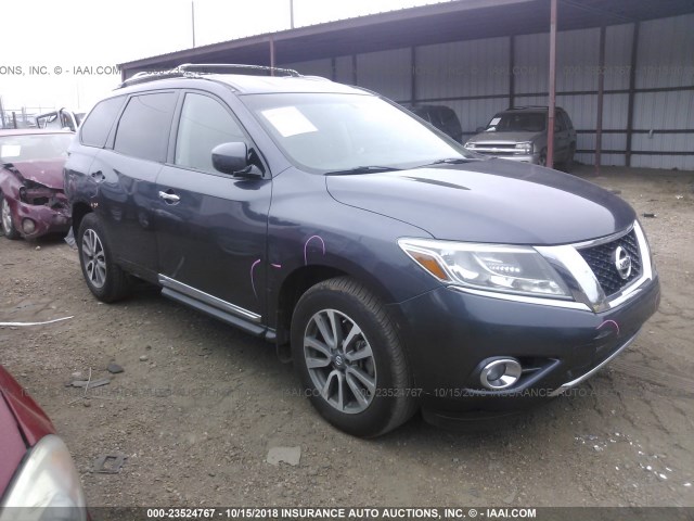 5N1AR2MN4DC651143 - 2013 NISSAN PATHFINDER S/SV/SL/PLATINUM Light Blue photo 1