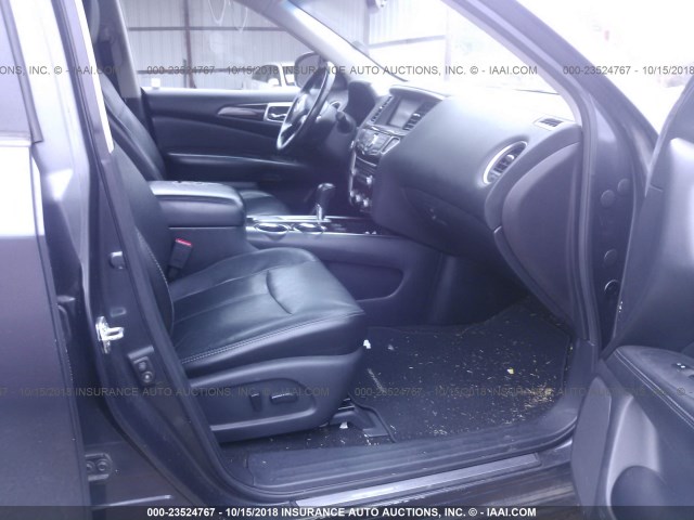 5N1AR2MN4DC651143 - 2013 NISSAN PATHFINDER S/SV/SL/PLATINUM Light Blue photo 5