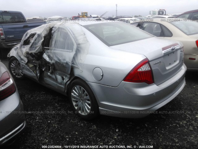 3FADP0L30AR303984 - 2010 FORD FUSION HYBRID SILVER photo 3