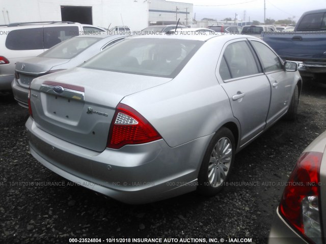 3FADP0L30AR303984 - 2010 FORD FUSION HYBRID SILVER photo 4