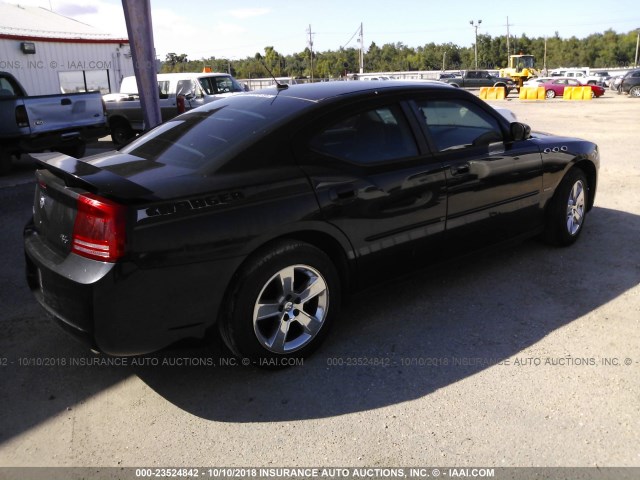 2B3KA53H98H185453 - 2008 DODGE CHARGER R/T BLACK photo 4