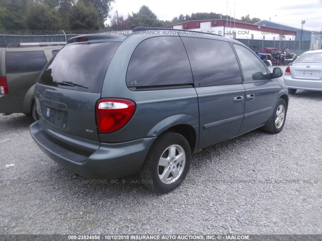 1D4GP45R65B183993 - 2005 DODGE CARAVAN SXT Light Blue photo 4