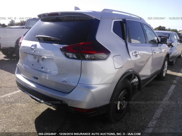 KNMAT2MV8JP568194 - 2018 NISSAN ROGUE S/SV SILVER photo 4