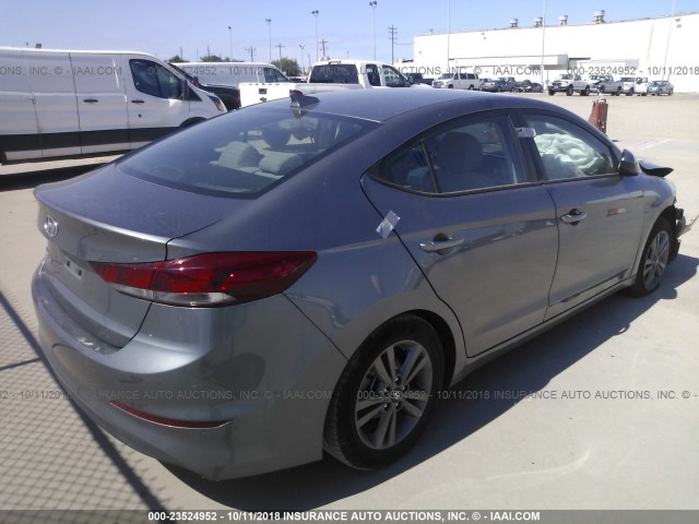 5NPD84LF4JH357008 - 2018 HYUNDAI ELANTRA SEL/VALUE/LIMITED GRAY photo 4