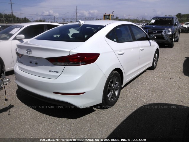 5NPD84LF3JH302307 - 2018 HYUNDAI ELANTRA SEL/VALUE/LIMITED WHITE photo 4