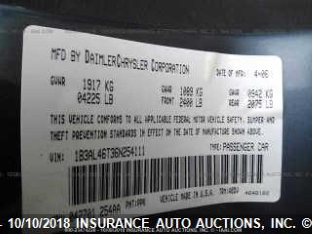 1B3AL46T36N254111 - 2006 DODGE STRATUS SXT GRAY photo 8