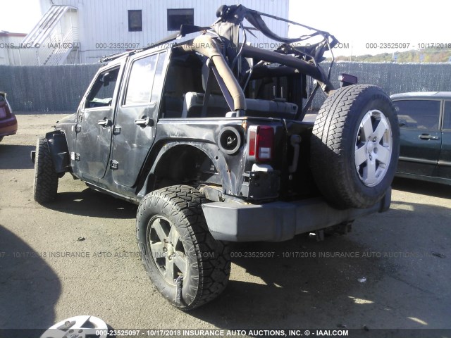 1J4GA59107L178398 - 2007 JEEP WRANGLER SAHARA BLACK photo 3