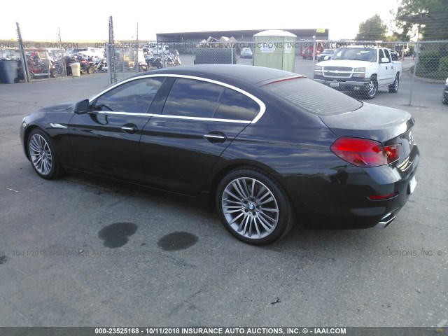 WBA6B2C56ED128876 - 2014 BMW 650 I/GRAN COUPE BLACK photo 3