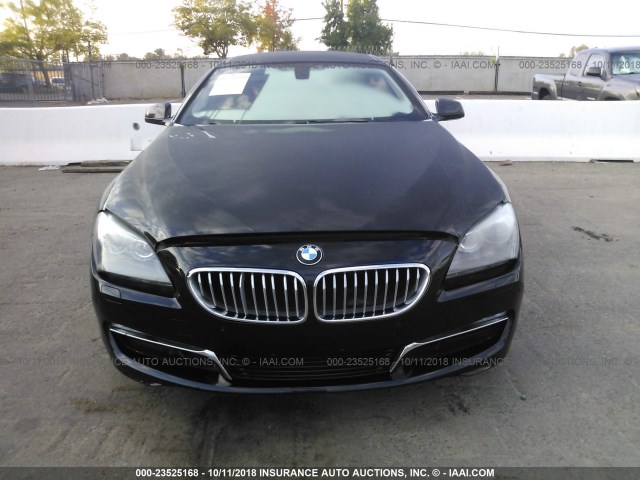 WBA6B2C56ED128876 - 2014 BMW 650 I/GRAN COUPE BLACK photo 6