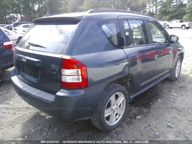 1J8FT47057D378356 - 2007 JEEP COMPASS BLUE photo 4