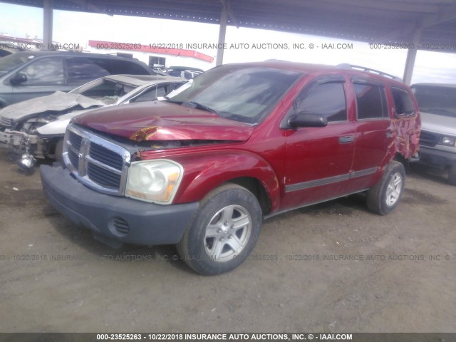 1D4HD38K26F117554 - 2006 DODGE DURANGO SXT RED photo 2