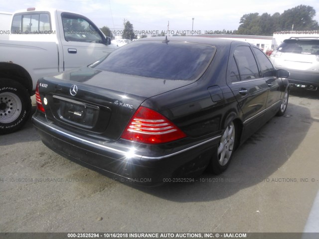 WDBNG83J66A464979 - 2006 MERCEDES-BENZ S 430 4MATIC BLACK photo 4