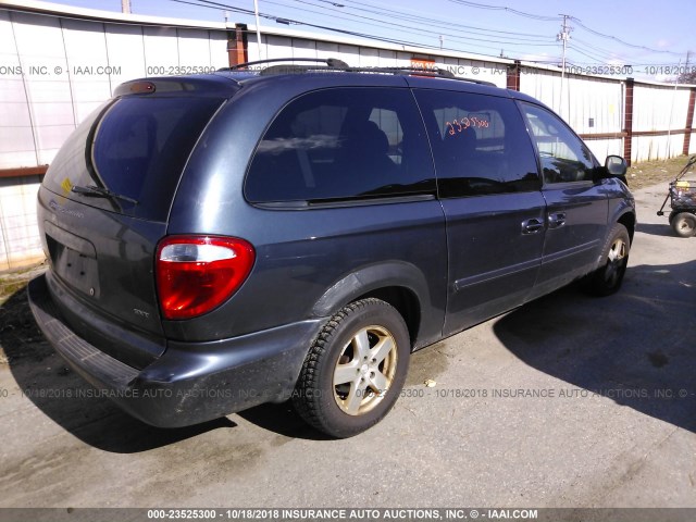 2D4GP44L27R262482 - 2007 DODGE GRAND CARAVAN SXT Dark Blue photo 4