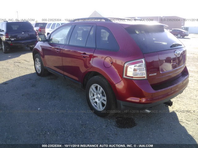 2FMDK39C87BA69467 - 2007 FORD EDGE RED photo 3