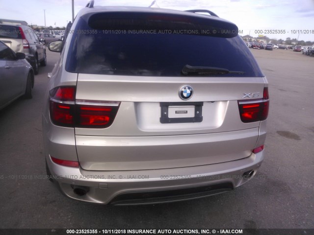 5UXZV4C59D0B04016 - 2013 BMW X5 XDRIVE35I TAN photo 6