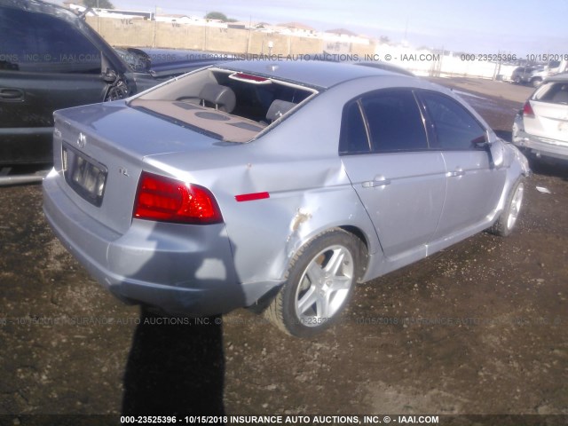 19UUA66245A024556 - 2005 ACURA TL SILVER photo 4