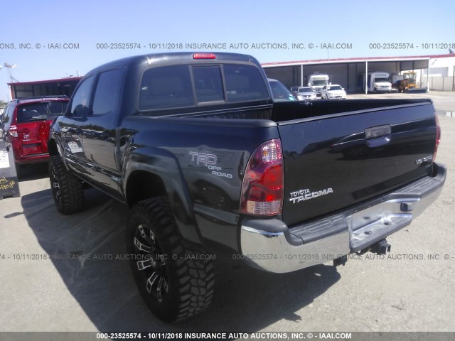 5TELU42N97Z401607 - 2007 TOYOTA TACOMA DOUBLE CAB 黑色 照片 3