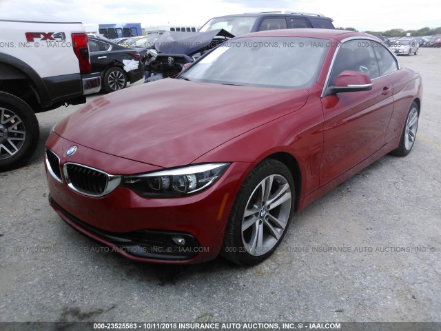 WBA4Z1C55JEC70673 - 2018 BMW 430I RED photo 2