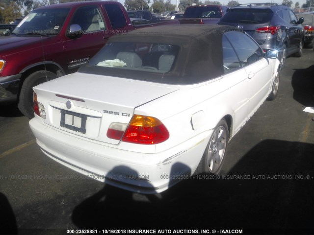 WBABS334X1JY54294 - 2001 BMW 325 CI WHITE photo 4