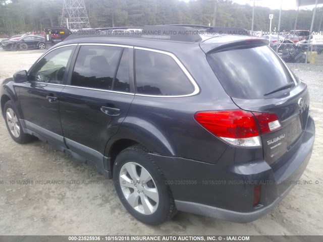 4S4BRBKCXA3314896 - 2010 SUBARU OUTBACK 2.5I LIMITED GRAY photo 3