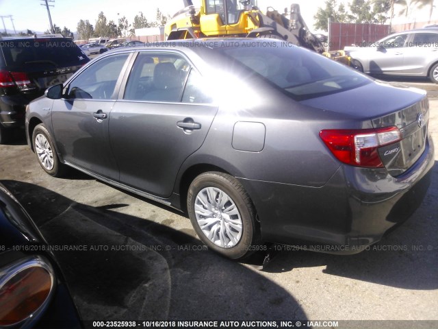 4T1BD1FK5CU017851 - 2012 TOYOTA CAMRY HYBRID/LE/XLE 灰色 照片 3