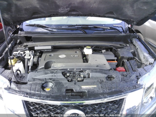 5N1AR2MM6FC609082 - 2015 NISSAN PATHFINDER S/SV/SL/PLATINUM Dark Brown photo 10