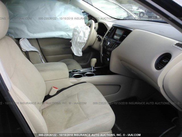 5N1AR2MM6FC609082 - 2015 NISSAN PATHFINDER S/SV/SL/PLATINUM Dark Brown photo 5