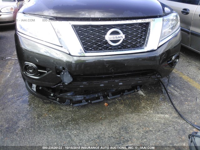 5N1AR2MM6FC609082 - 2015 NISSAN PATHFINDER S/SV/SL/PLATINUM Dark Brown photo 6