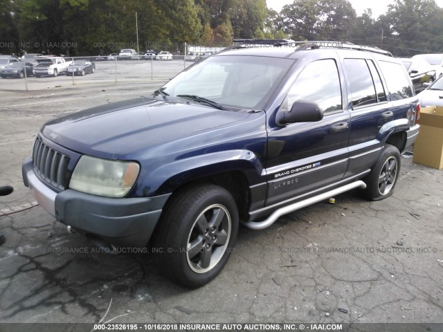 1J4GW48S64C180755 - 2004 JEEP GRAND CHEROKEE LAREDO/COLUMBIA/FREEDOM Dark Blue photo 2