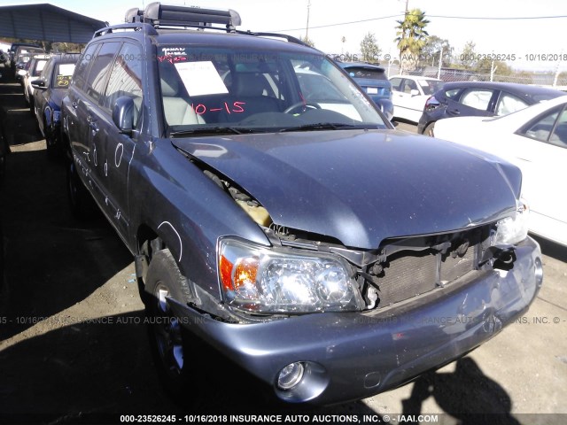 JTEDP21A550064103 - 2005 TOYOTA HIGHLANDER LIMITED BLUE photo 1