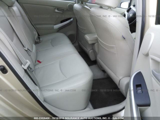 JTDKN3DU3A1113686 - 2010 TOYOTA PRIUS ოქროსფერი ფოტო 8