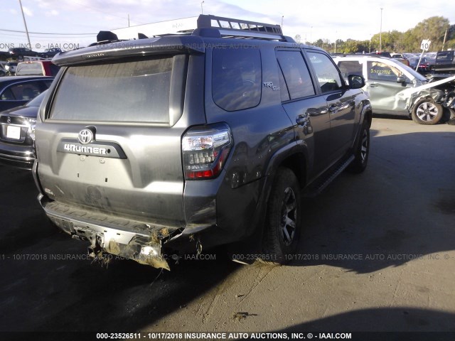 JTEBU5JR8H5418730 - 2017 TOYOTA 4RUNNER SR5 PREM/LTDL/TRAIL/TRD Szary zdjęcie 4