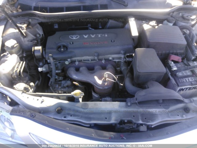 JTNBE46K673045250 - 2007 TOYOTA CAMRY NEW GENERAT CE/LE/XLE/SE SILVER photo 10