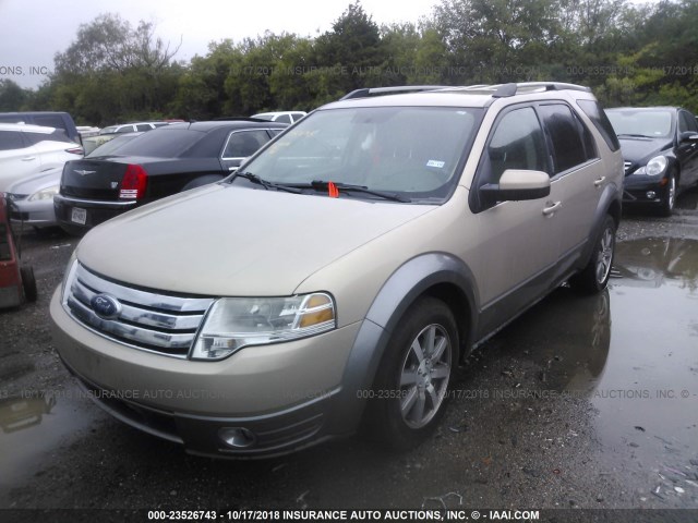 1FMDK02W68GA27277 - 2008 FORD TAURUS X SEL TAN photo 2