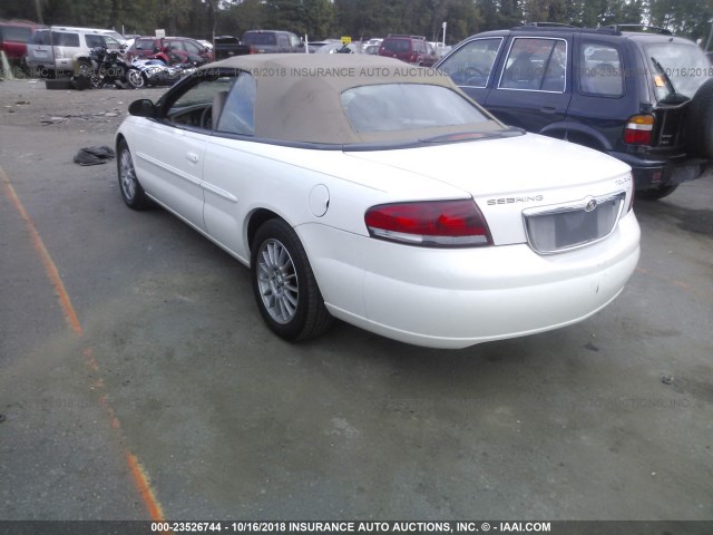 1C3EL55R14N346783 - 2004 CHRYSLER SEBRING LXI WHITE photo 3