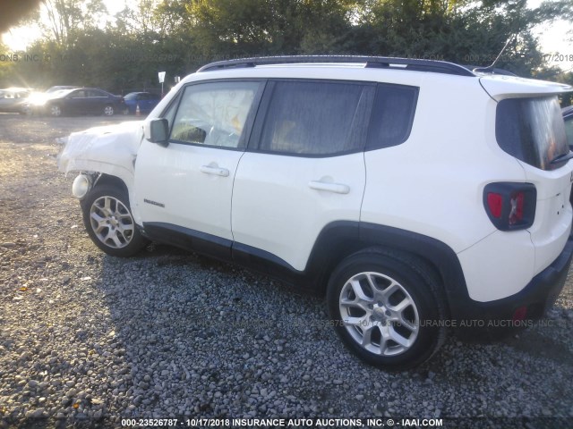 ZACCJABT7FPB46972 - 2015 JEEP RENEGADE LATITUDE WHITE photo 3