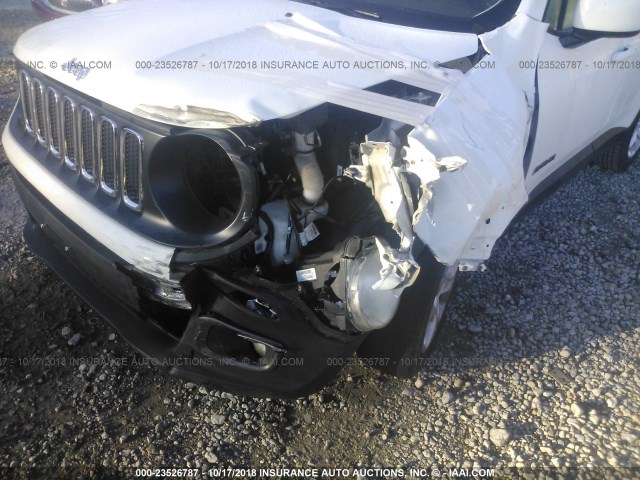 ZACCJABT7FPB46972 - 2015 JEEP RENEGADE LATITUDE WHITE photo 6