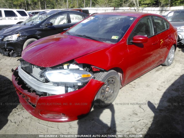 1C3CDFAHXDD231449 - 2013 DODGE DART SE/AERO RED photo 2