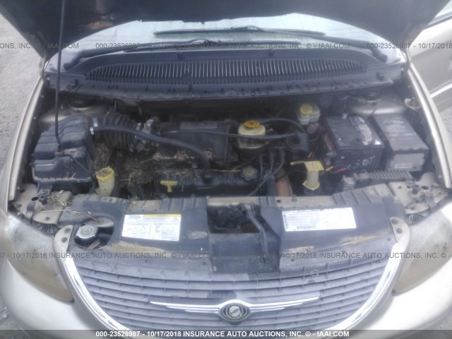 2C8GT64L12R552689 - 2002 CHRYSLER TOWN & COUNTRY LIMITED GOLD photo 10