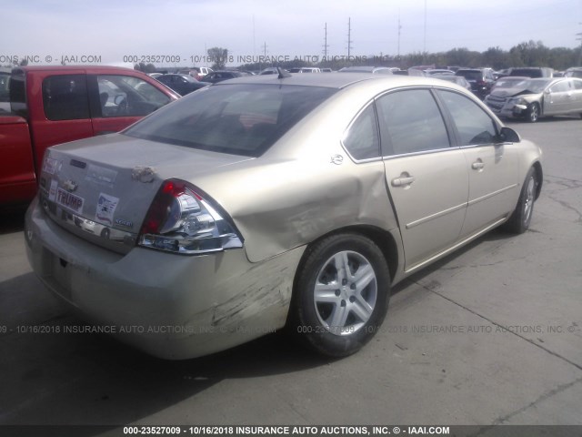 2G1WB58K981362182 - 2008 CHEVROLET IMPALA LS GOLD photo 4